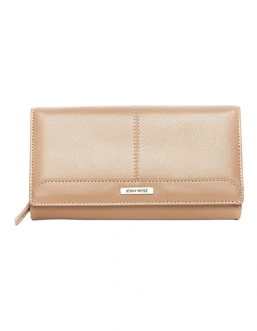 Dakota Flap Over Wallet in Taupe