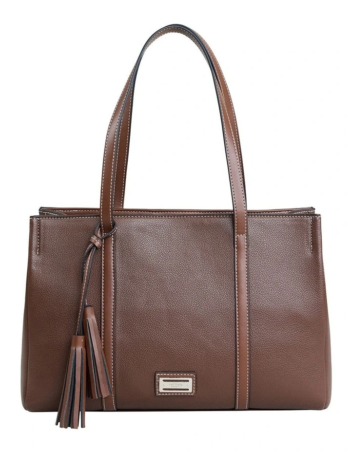Jen Tote Bag in Brown image 1
