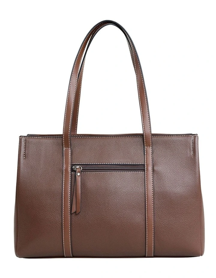 Jen Tote Bag in Brown image 3