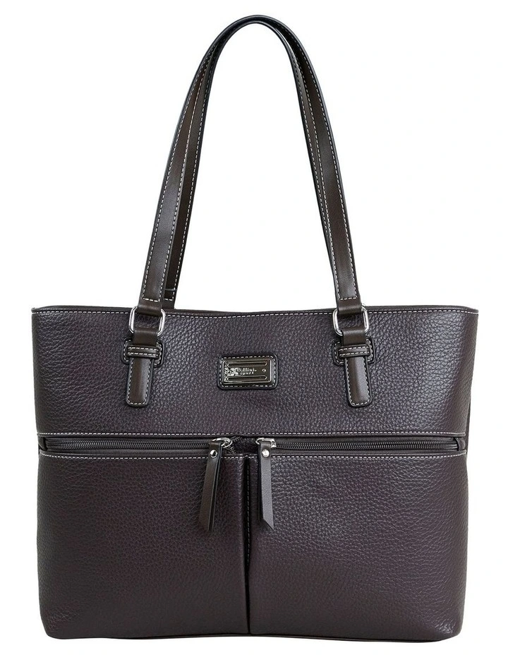 Edith Tote Bag in Chocolate image 1