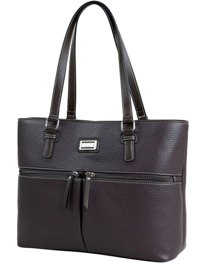 Edith Tote Bag in Chocolate image 2