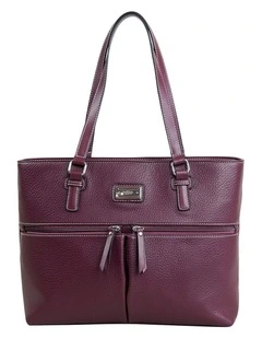 Edith Tote Bag in Plum