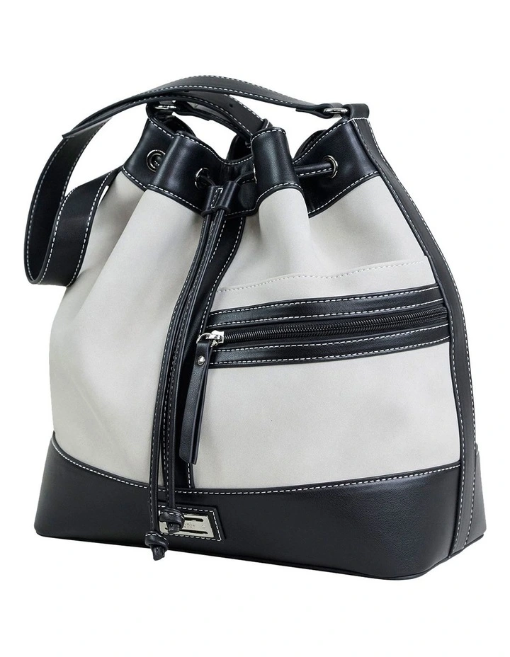 Betsy Bucket Bag in Grey image 2