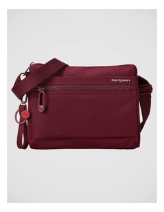 Eye Crossbody Bag in Maroon Banner
