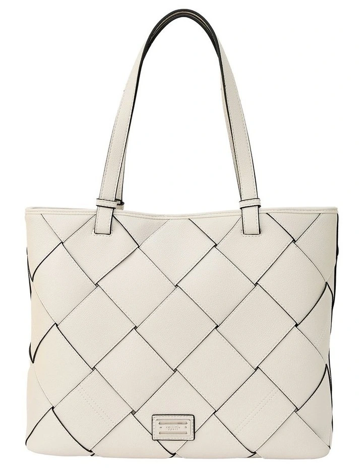 Hallie Tote Bag in Cream image 1