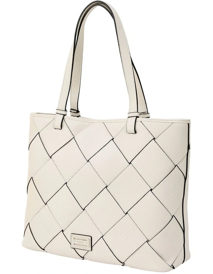 Hallie Tote Bag in Cream image 2