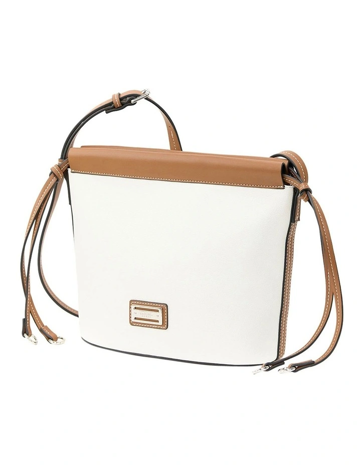 Brooke Crossbody Bag in White/Brown image 2