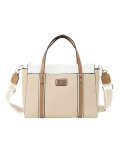Dani Satchel Bag in Nude Multi