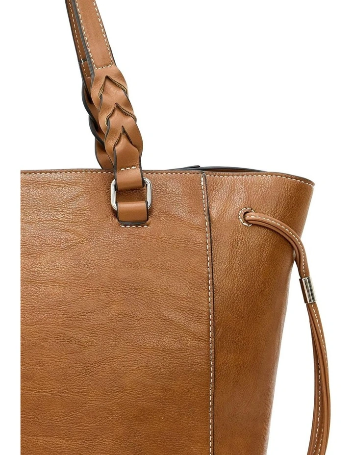 Daisy Tote Bag in Tan image 4