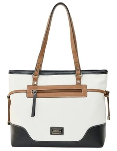Bianca Tote Bag in White Multi
