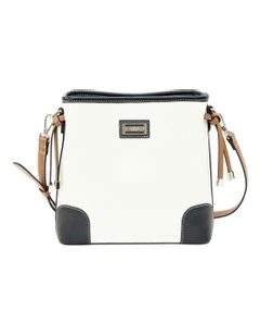 Bianca Bucket Bag in White Multi