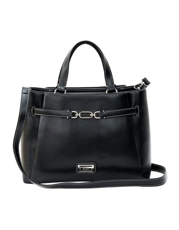 Candace Satchel Bag in Black image 1