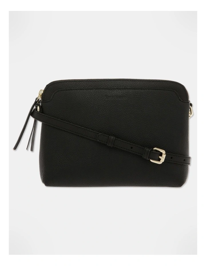 Trent Nathan Segovia Black Zip Top Crossbody Bag MYER