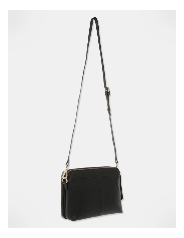 Trent Nathan Segovia Black Zip Top Crossbody Bag MYER
