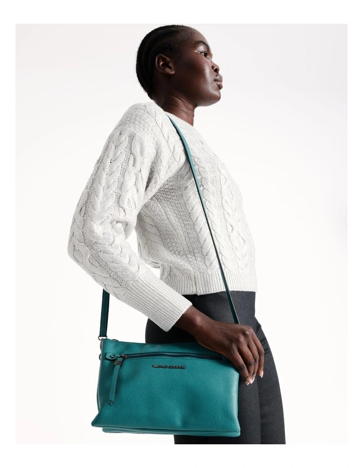 Multi Gusset Crossbody Bag in Teal image 4