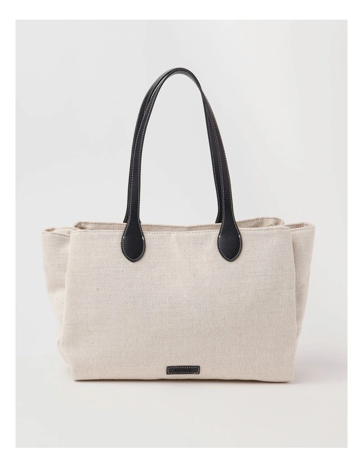 Sienna Tote Bag in Natural Canvas image 1