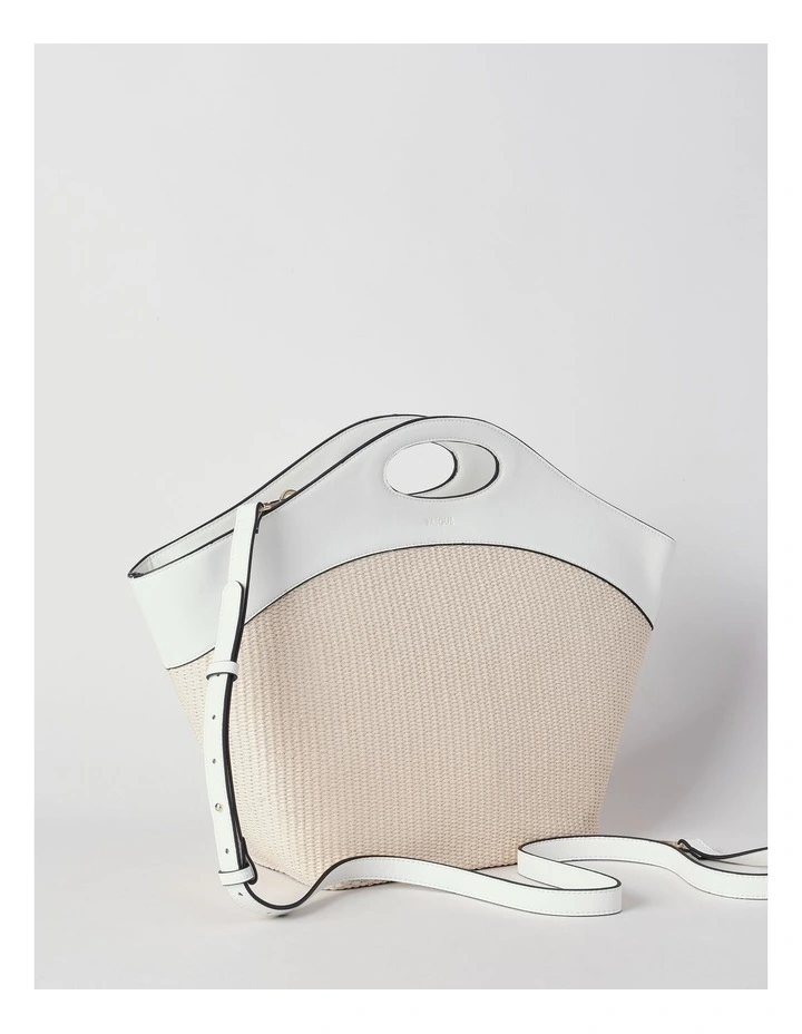 Kara Satchel Bag in White image 5