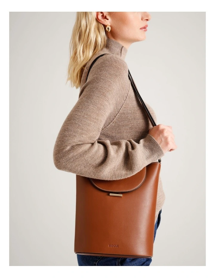 Erin Bucket Bag in Brown image 4