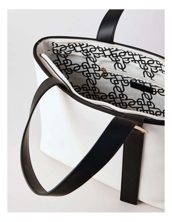 Lexie Tote Bag in White image 7