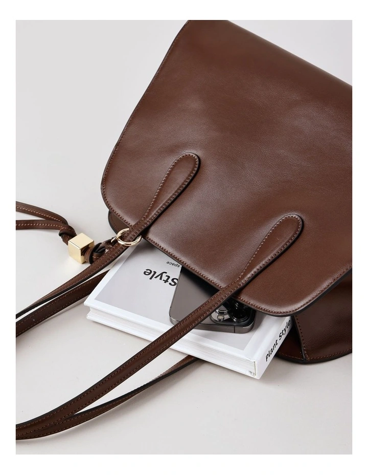 Melrose Tote Bag in Chocolate image 7