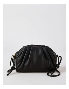 Rosie Leather Crossbody Bag in Black