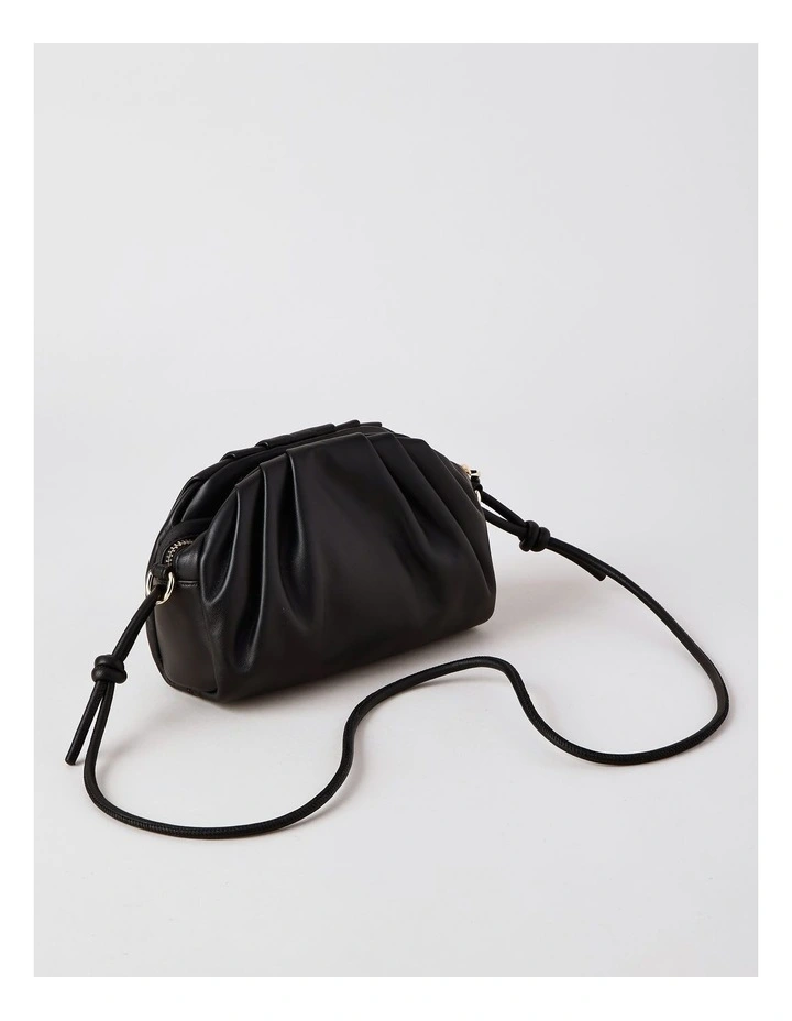 Rosie Leather Crossbody Bag in Black image 5