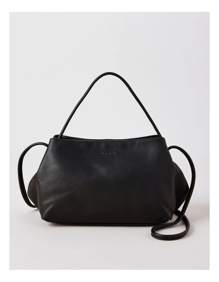 Aria Leather Crossbody Bag in Black image 1