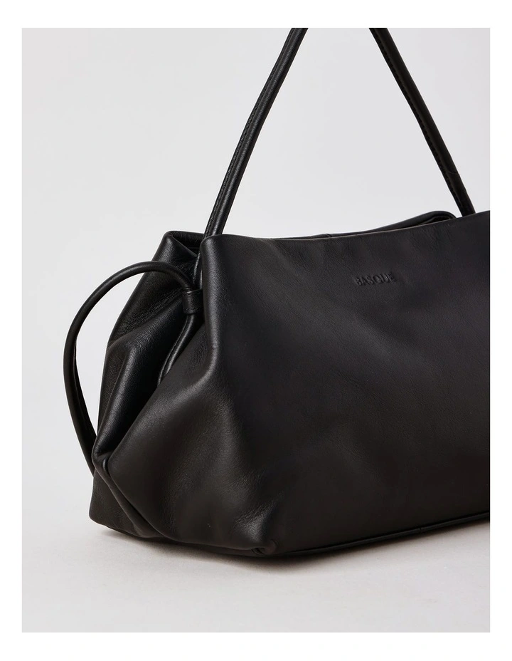 Aria Leather Crossbody Bag in Black image 3