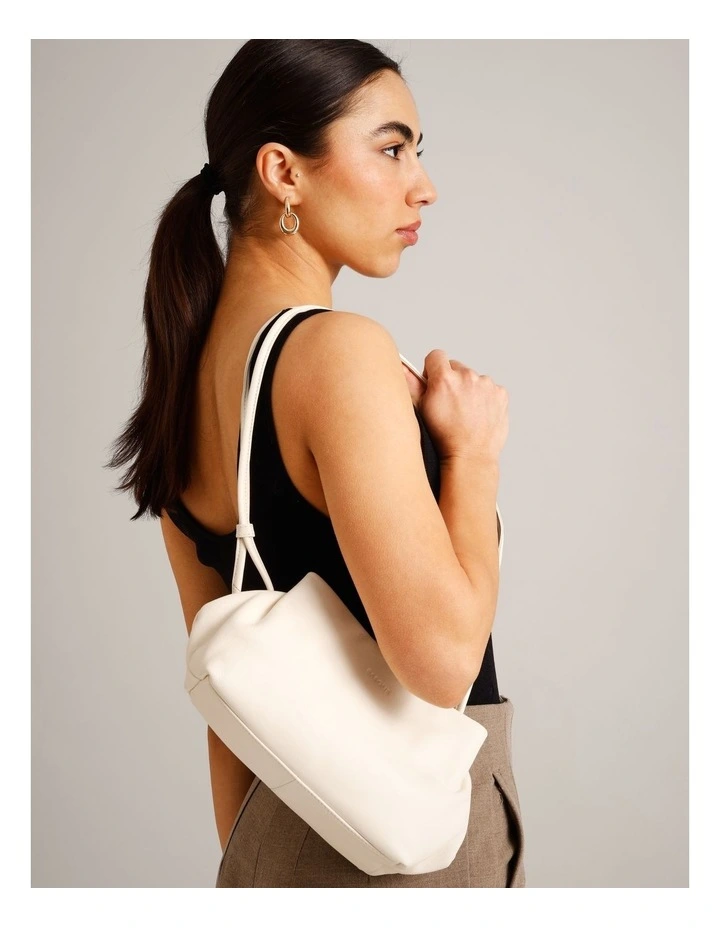 Aria Leather Crossbody Bag in Vanilla image 2