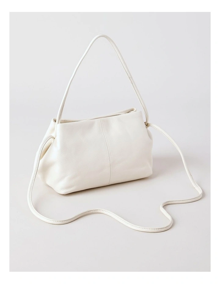 Aria Leather Crossbody Bag in Vanilla image 5
