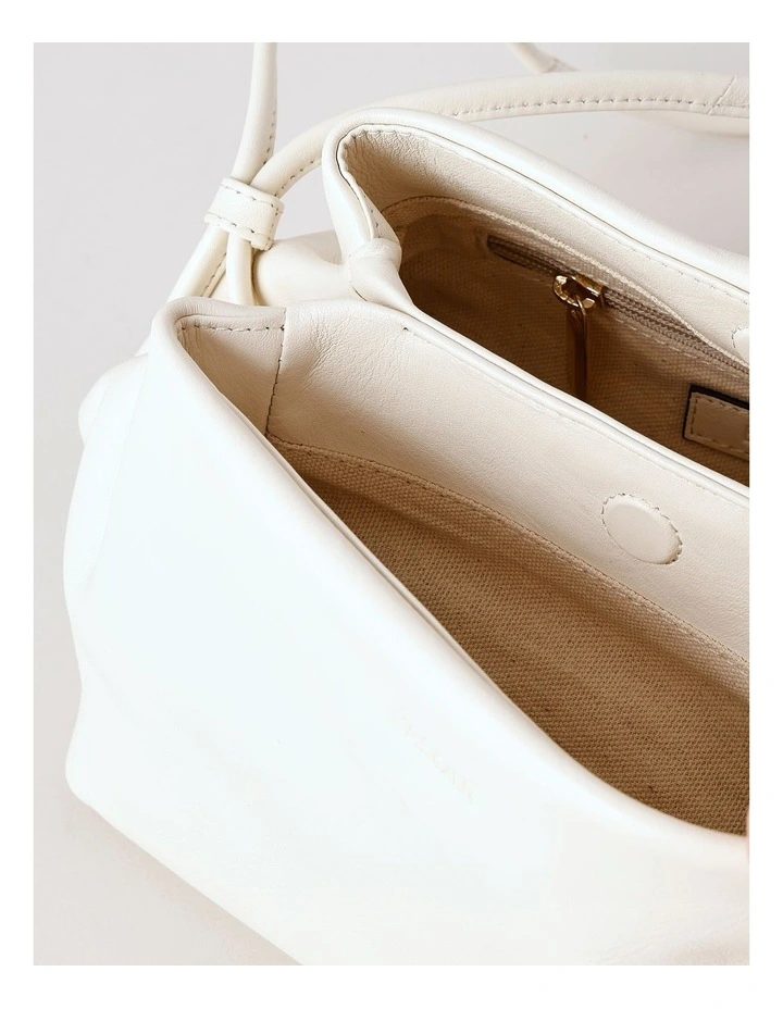 Aria Leather Crossbody Bag in Vanilla image 6