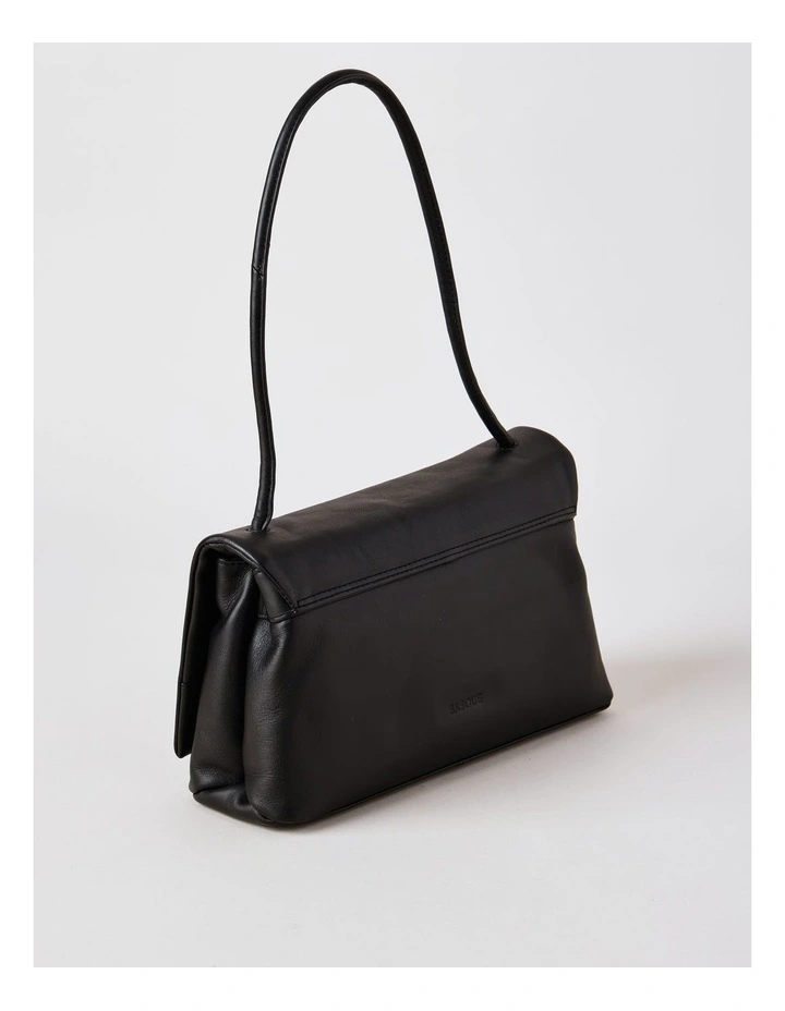 Audrey Leather Shoulder Bag in Black image 5