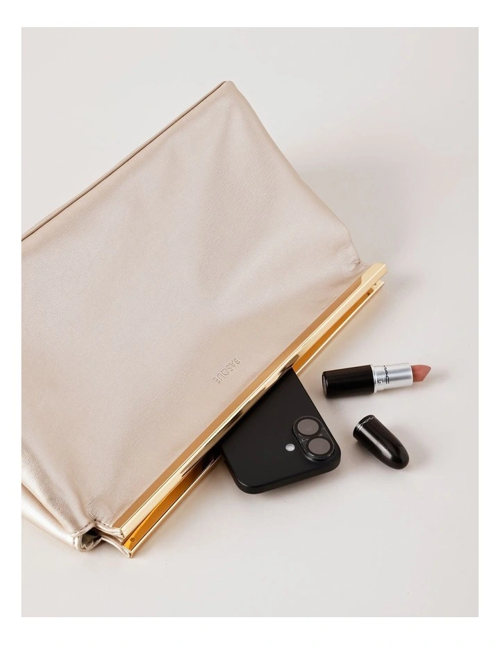 Carrie Clutch Bag in Frosted Almond image 3