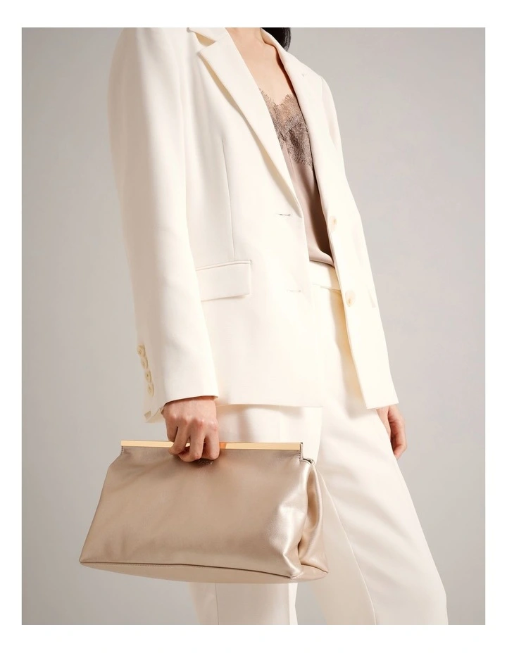 Carrie Clutch Bag in Frosted Almond image 4