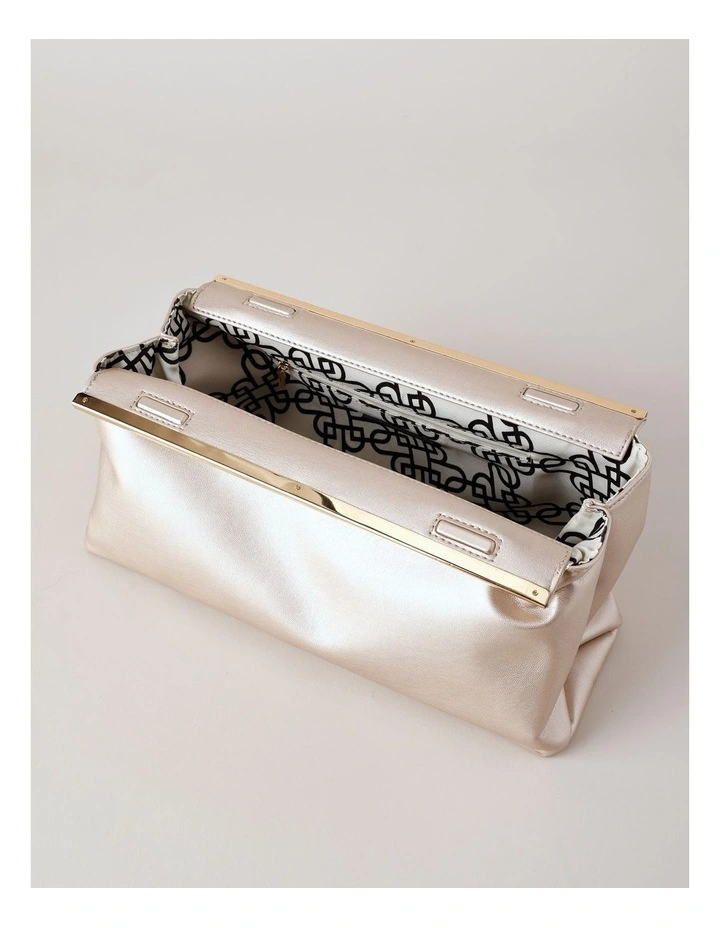 Carrie Clutch Bag in Frosted Almond image 5