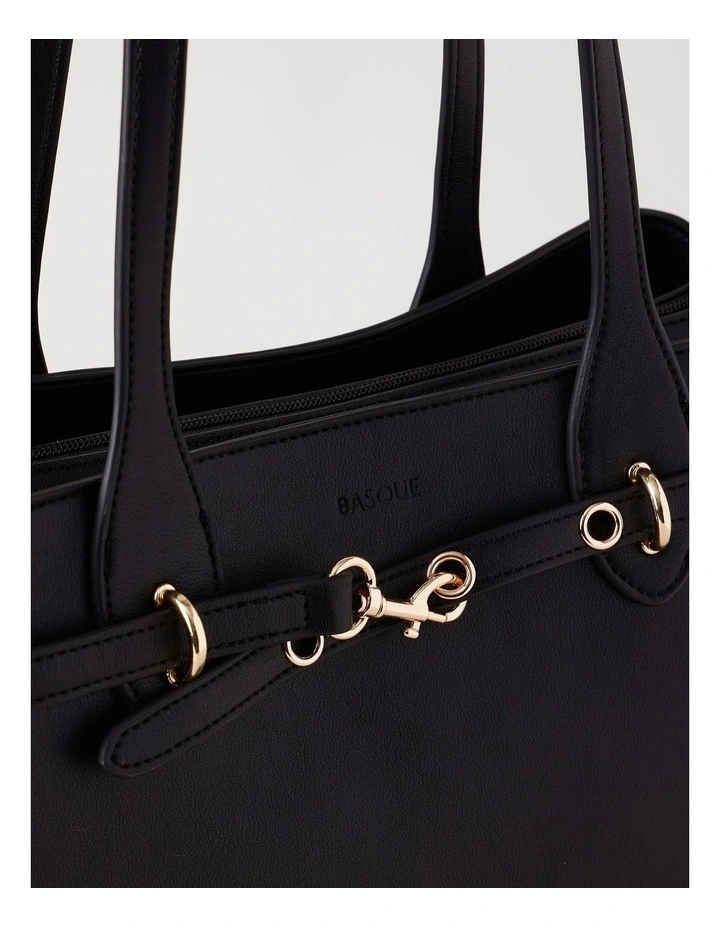 Savannah Tote Bag in Black image 3