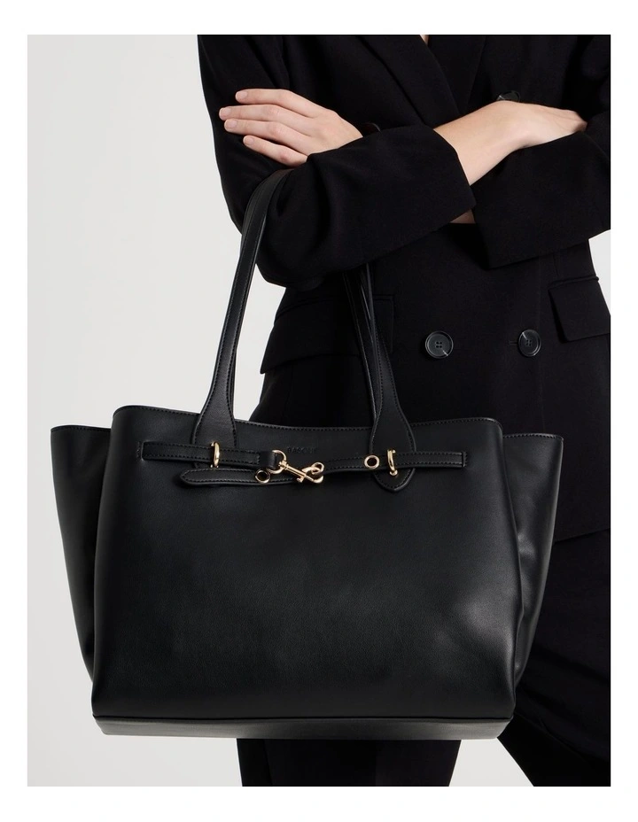 Savannah Tote Bag in Black image 4