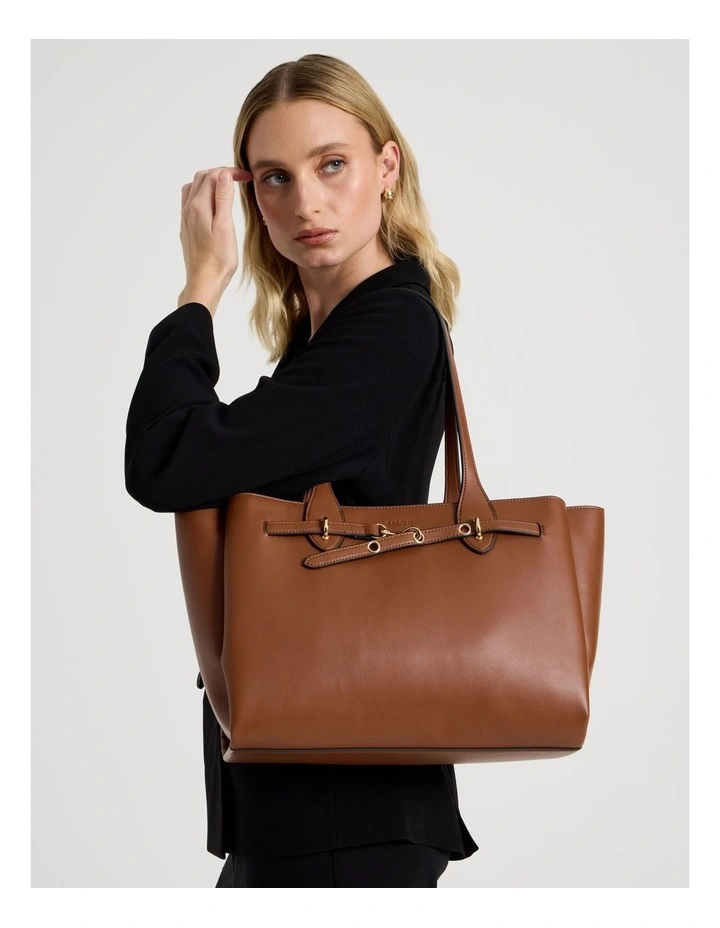 Savannah Tote Bag in Brown image 2