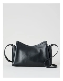 Gracie Leather Crossbody Bag in Black