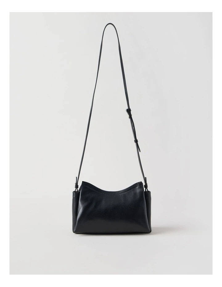 Gracie Leather Crossbody Bag in Black image 5
