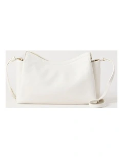 Gracie Leather Crossbody Bag in Chalk