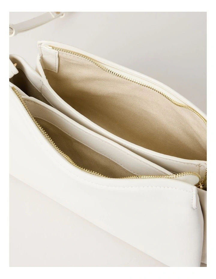 Gracie Leather Crossbody Bag in Chalk image 7