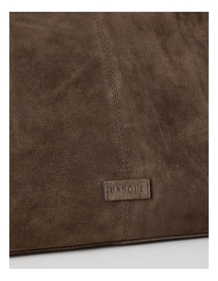 Phoenix Suede Leather Tote Bag in Espresso image 4