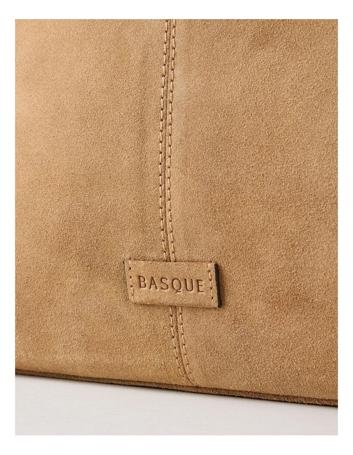 Phoenix Suede Leather Tote Bag in Caramel image 2
