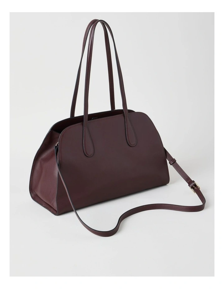 Melrose Calf Hair Leather Tote Bag in Plum image 5