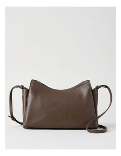 Gracie Leather Crossbody Bag in Chocolate