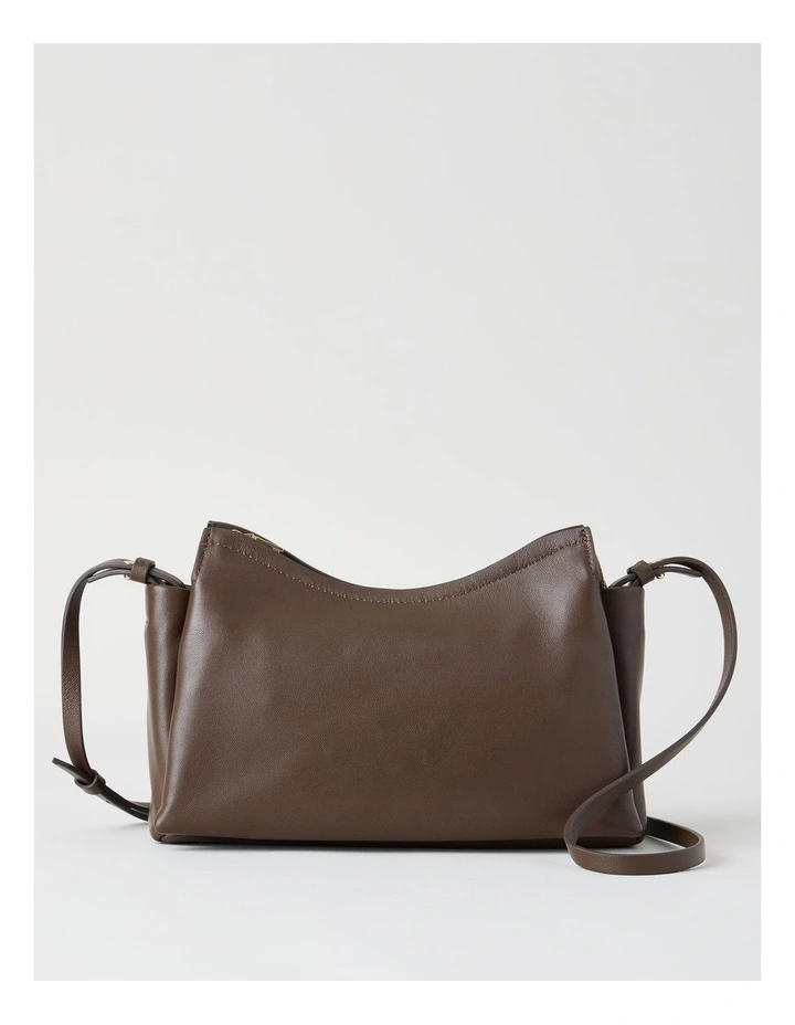 Gracie Leather Crossbody Bag in Chocolate image 1