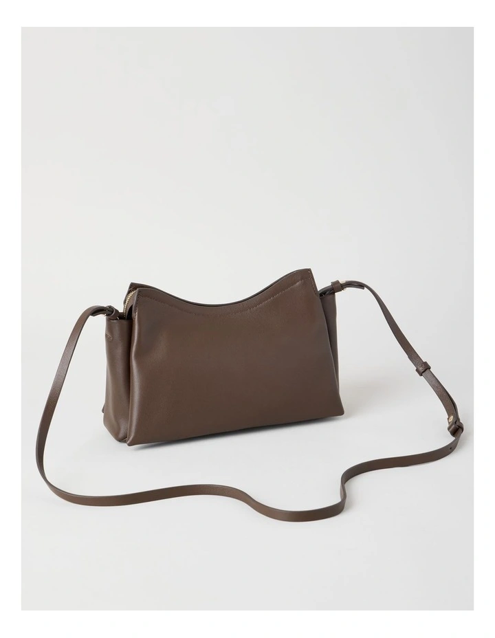 Gracie Leather Crossbody Bag in Chocolate image 5