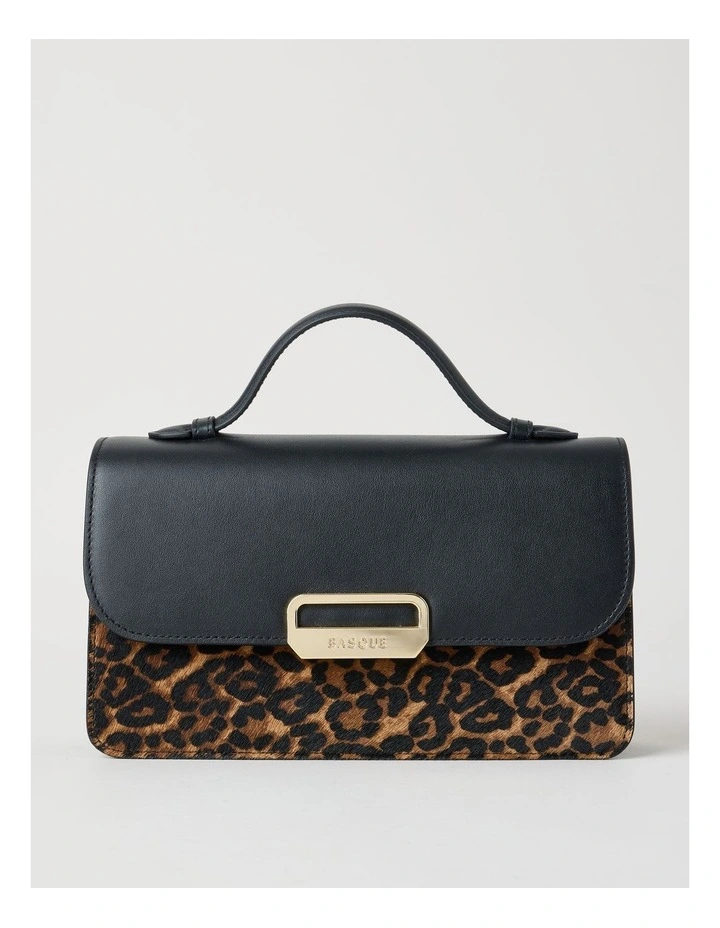Fiona Leather Satchel Bag in Leopard image 1