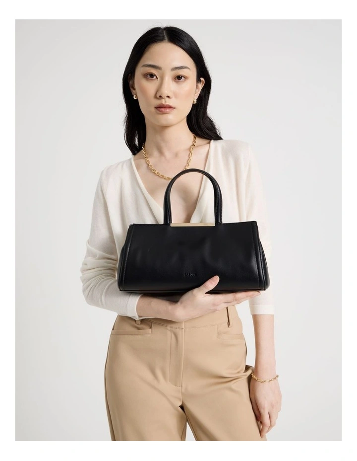Audrey Satchel Bag in Black image 2